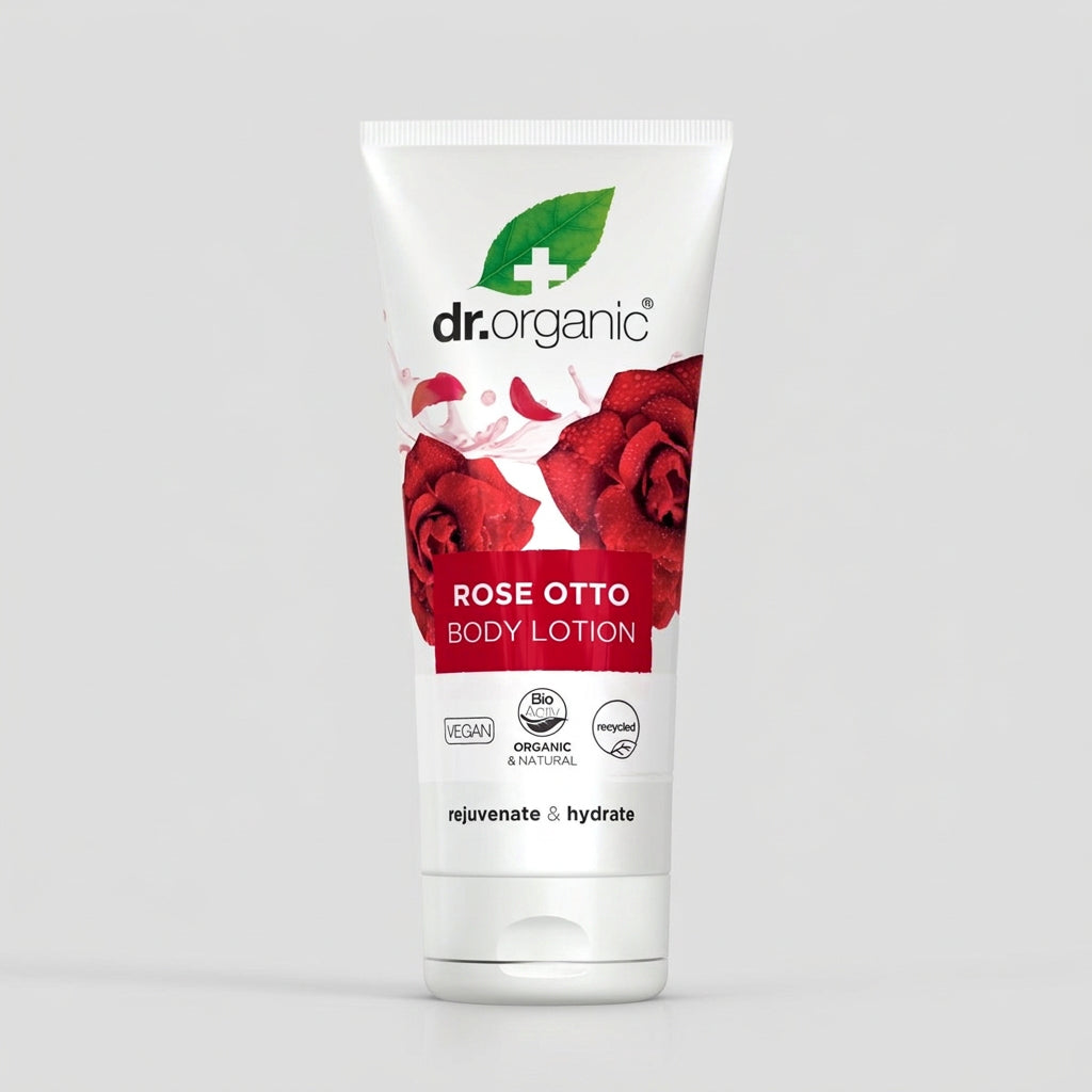 Dr. Organic Loción Corporal de Rosa de Damasco 200ml - DR. ORGANIC - cosmética natural