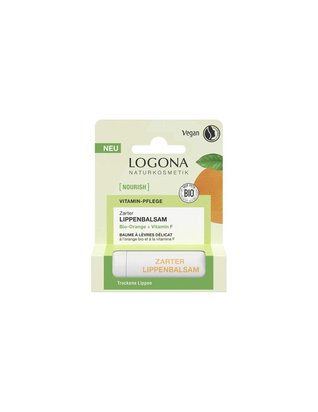 Logona Balsamo Labial Nutrición Delicada Naranja y Vit F