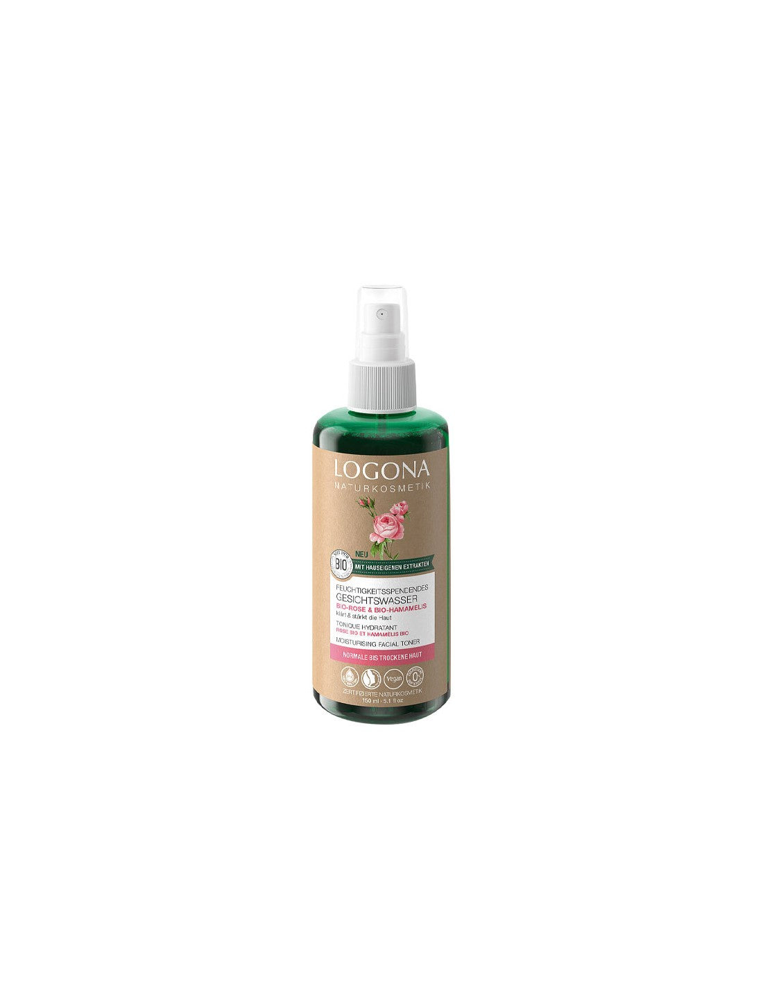 Logona Tónico Facial Hidratante Rosa Damascena 150ml