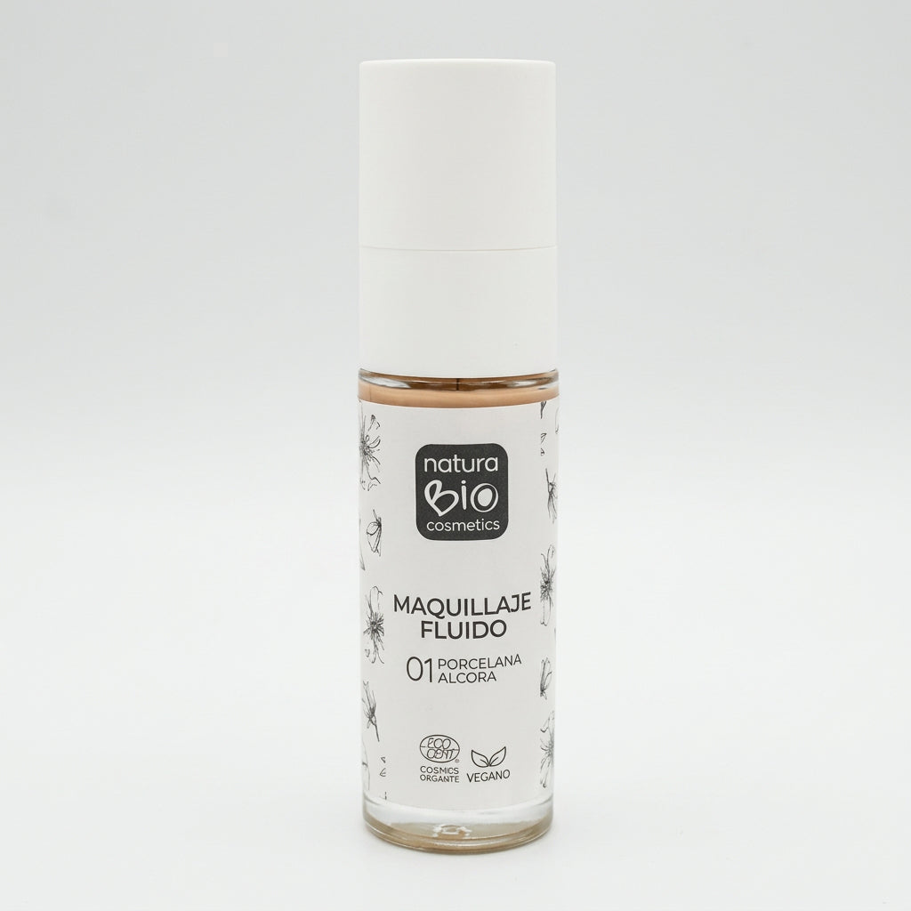 NaturaBIO Maquillaje Fluido 01 Porcelana Alcora - NATURABIO COSMETICS - cosmética natural