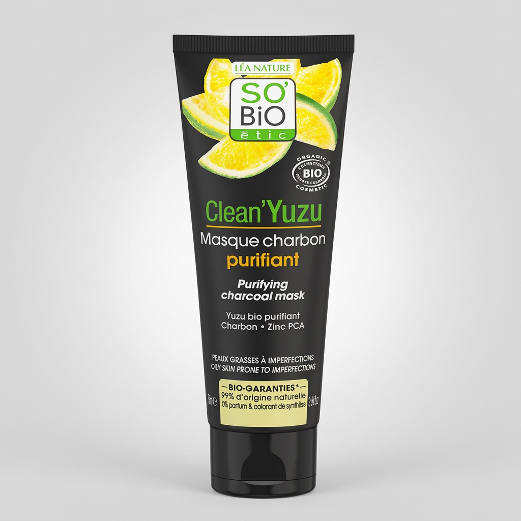 SO'BiO étic Mascarilla de Carbón Clean'Yuzu 75ml - SO'BIO ETIC - cosmética natural