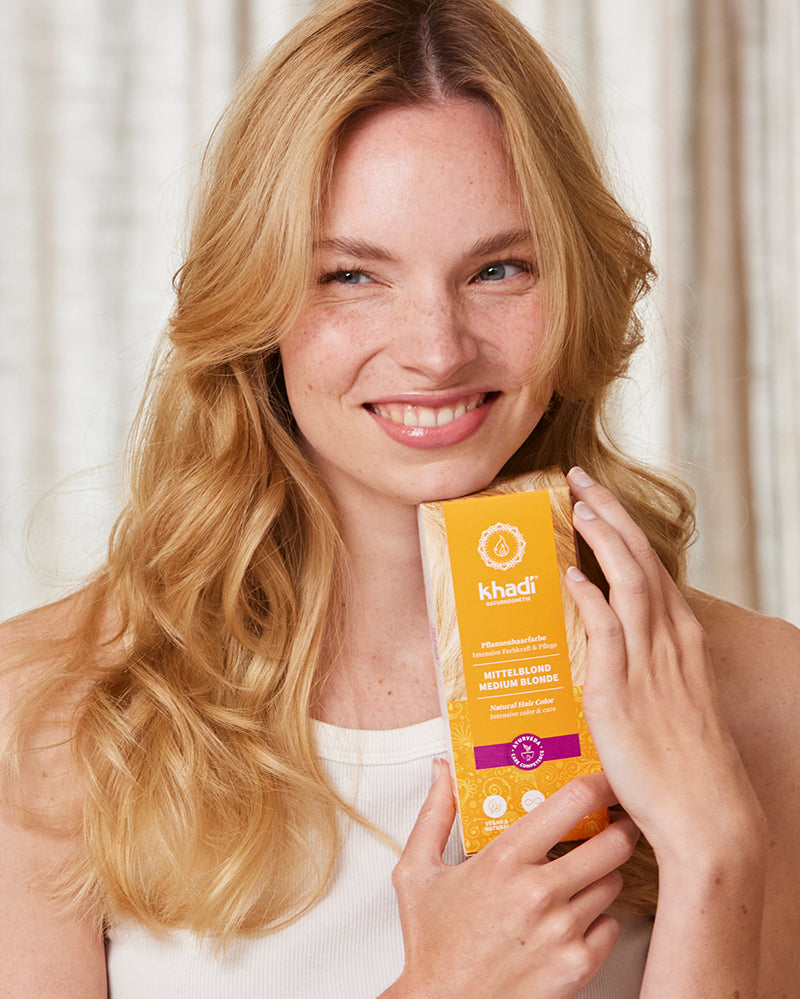 Khadi Tinte Vegetal Rubio Medio 100g - KHADI - cosmética