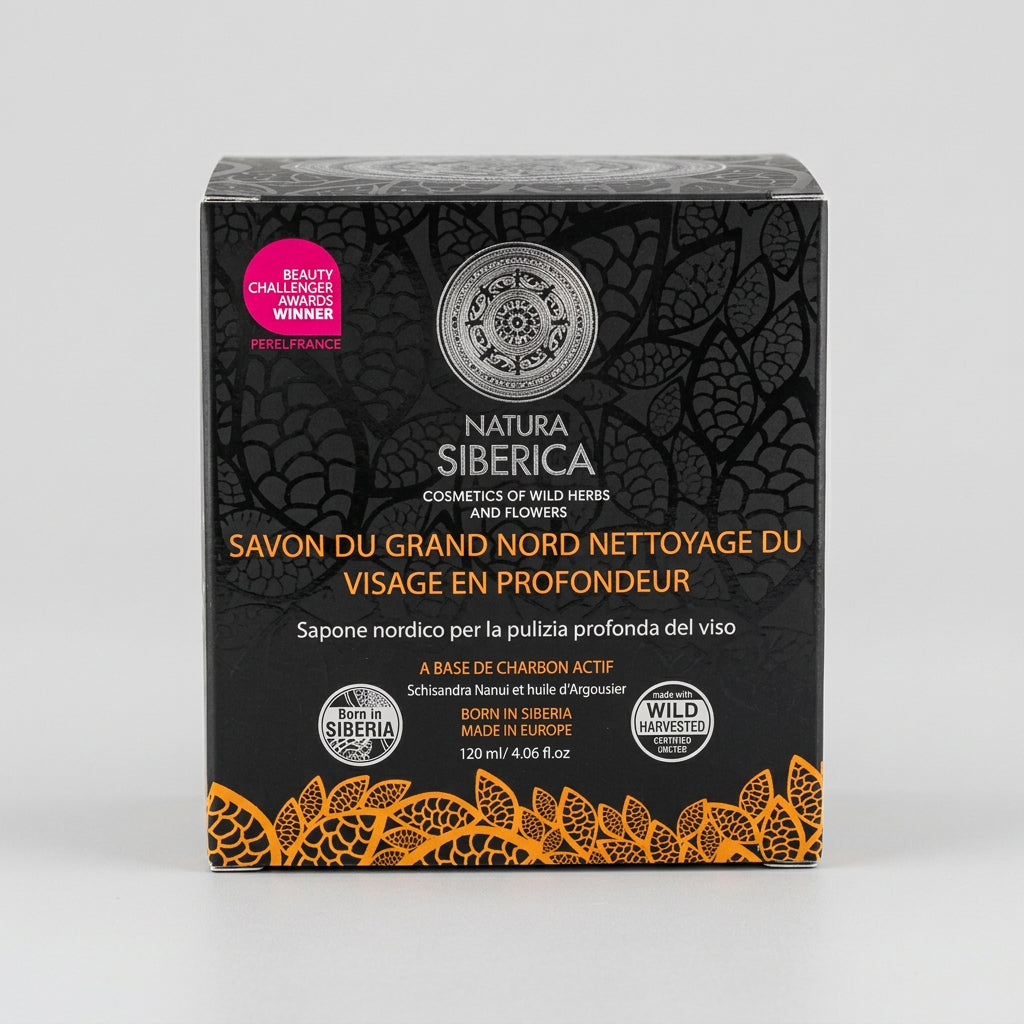 Natura Siberica NORTHERN Jabón Negro Detox Facial 120ml - NATURA SIBERICA - cosmética natural