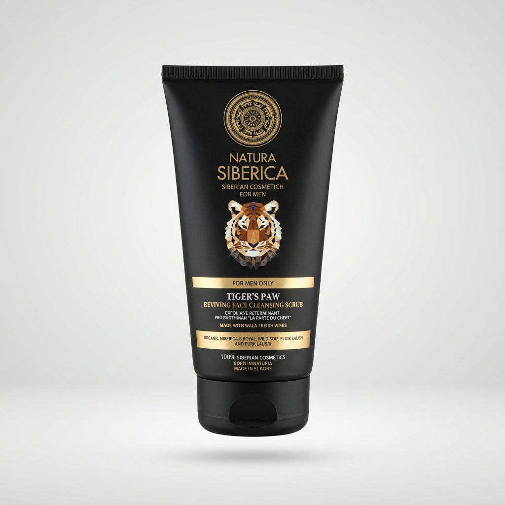 Natura Siberica MEN Exfoliante Facial Revitalizante Pata de Tigre 150ml - NATURA SIBERICA - cosmética natural