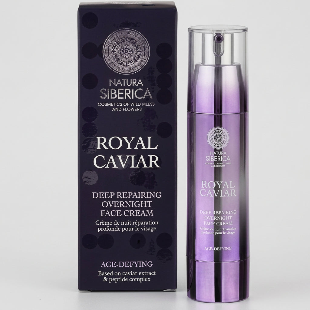 Natura Siberica ROYAL CAVIAR Crema Facial Reparadora Nocturna 50ml - NATURA SIBERICA - cosmética natural