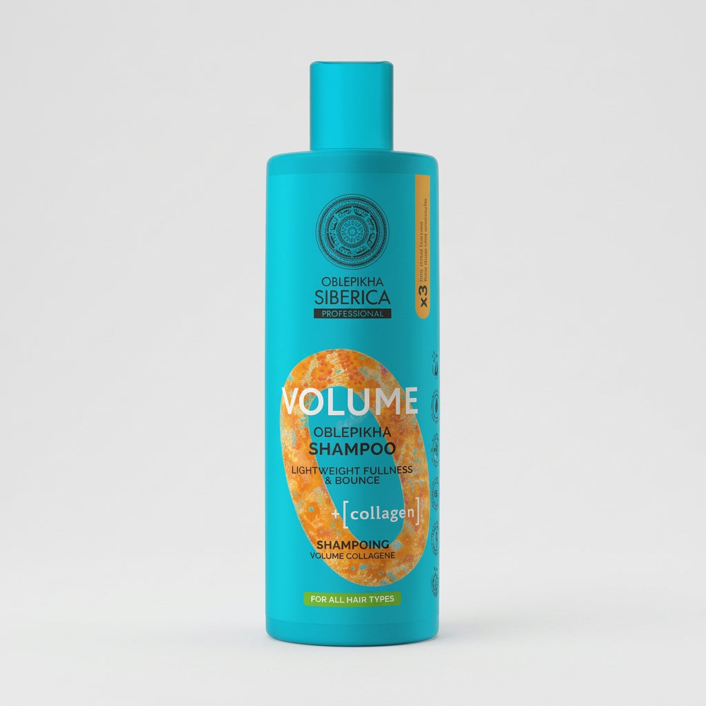 Natura Siberica OBLEPIKHA Champú Voluminizador de Colágeno 400ml - NATURA SIBERICA - cosmética natural