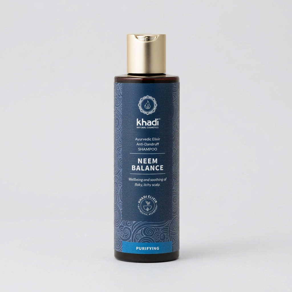Khadi Champú de Neem para Cuero Cabelludo Graso 200ml - KHADI - cosmética