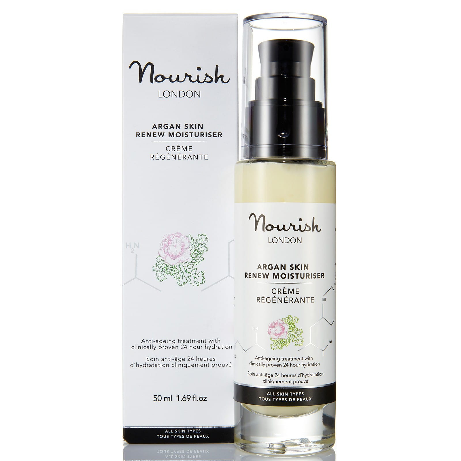 Nourish Crema Hidratante Argan Antiedad 50ml