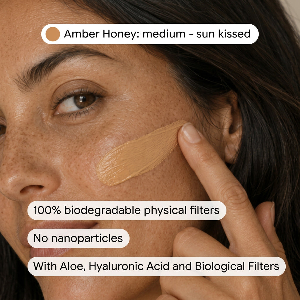 Dhyvana Protector Solar Mineral SPF50 CC-Cream Amber Honey 50ml - DHYVANA - cosmética natural