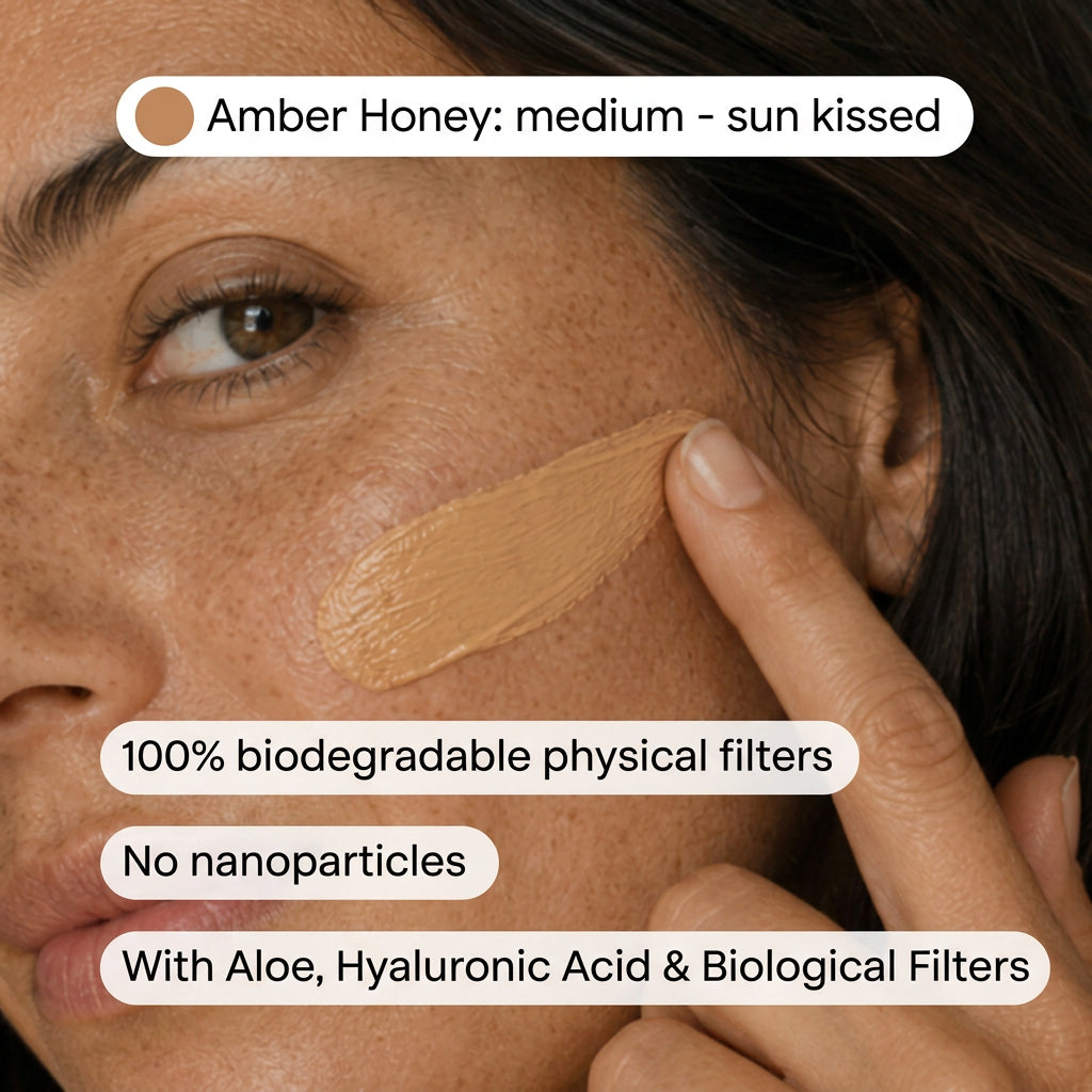 Dhyvana Protector Solar Mineral SPF30 CC-Cream Amber Honey 50ml - DHYVANA - cosmética natural
