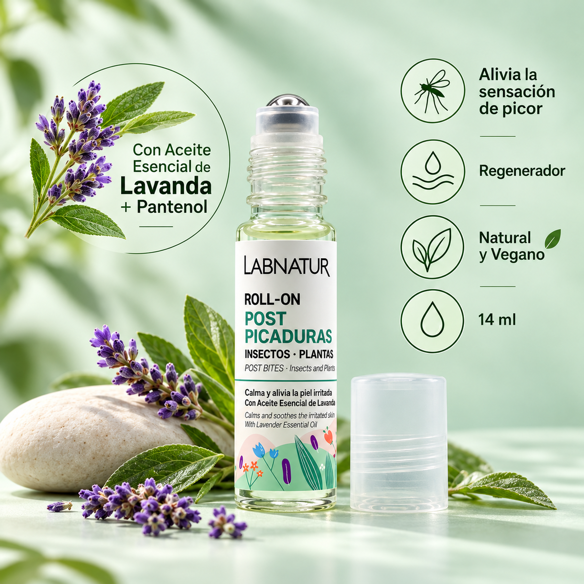 Labnatur Roll-On de Lavanda para Después de las Picaduras 14ml - LABNATUR BIO - cosmética