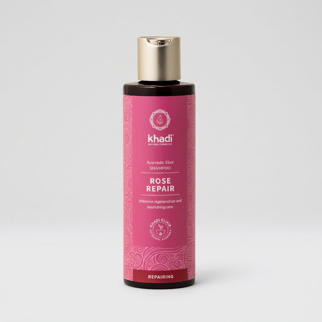 Khadi Champú de Rosa para Cabello Seco 200ml - KHADI - cosmética