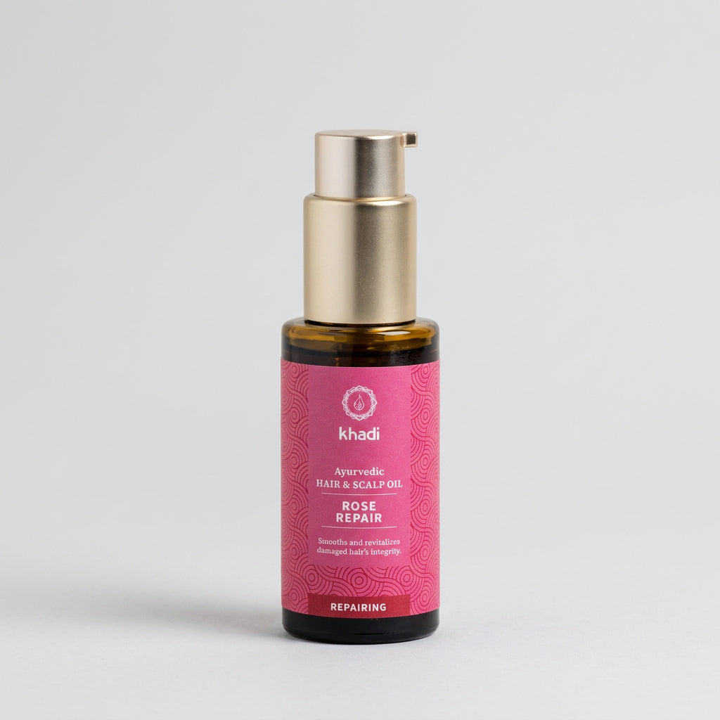 Khadi Aceite Capilar de Rosa para Cabello Castigado 50ml - KHADI - cosmética