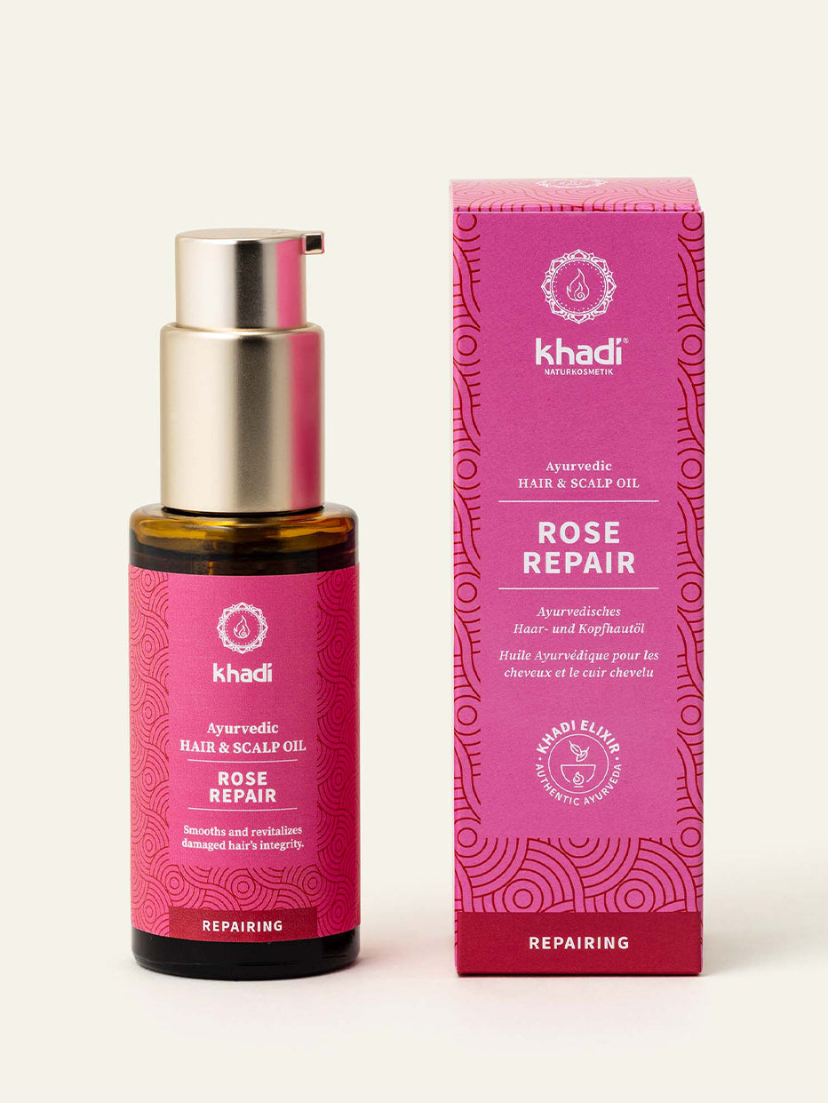 Khadi Aceite Capilar de Rosa para Cabello Castigado 50ml - KHADI - cosmética