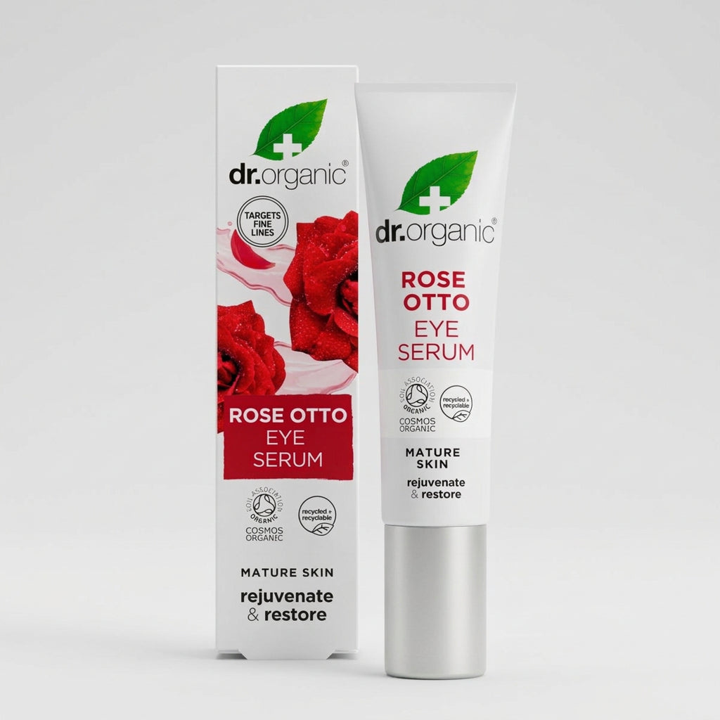 Dr. Organic Sérum Contorno de Ojos de Rosa de Damasco 15ml - DR. ORGANIC - cosmética natural