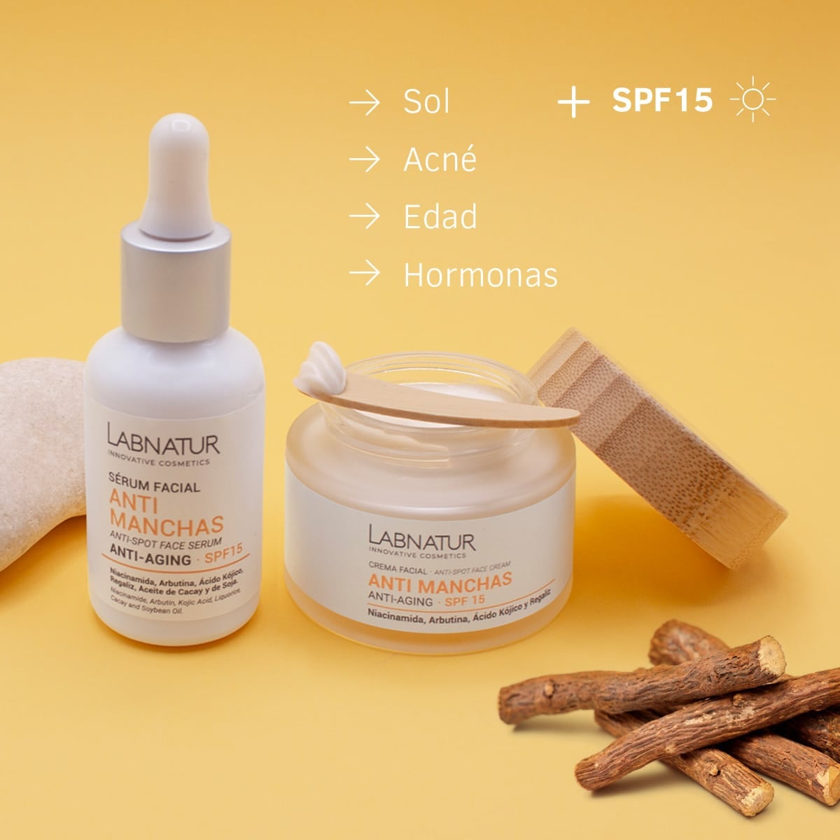 Labnatur Sérum Facial Unificador con Niacinamida y Arbutina SPF15 30ml - LABNATUR BIO - cosmética