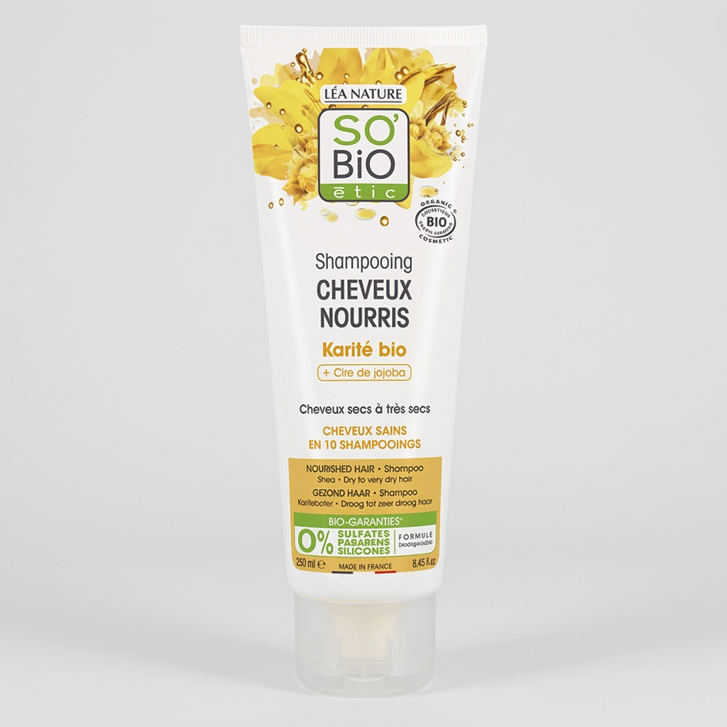 SO'BiO étic Champú Nutritivo de Karité para Cabello Seco 250ml - SO'BIO ETIC - cosmética natural