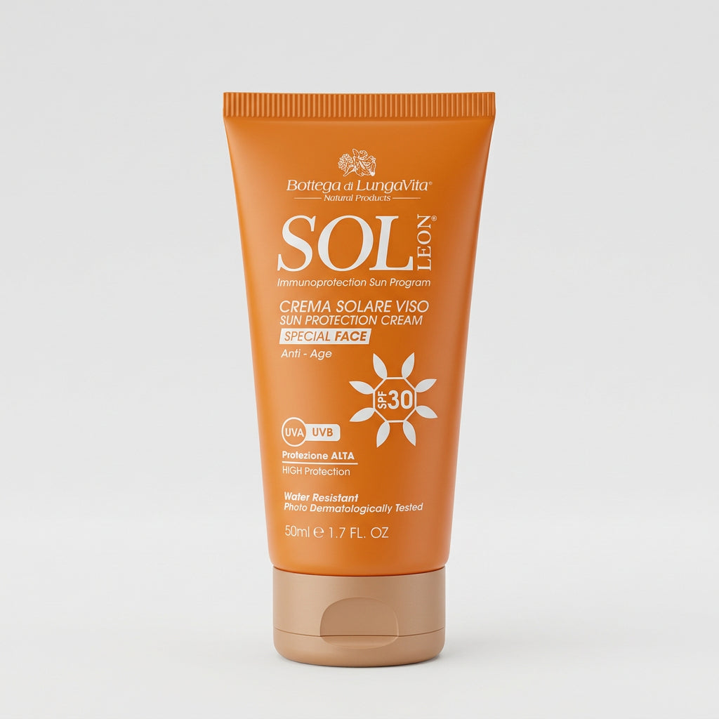 Bottega di Lungavita Sol Leon Crema Facial Solar SPF30 50ml - BOTTEGA DI LUNGAVITA - cosmética
