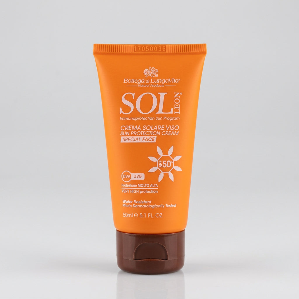 Bottega di Lungavita Sol Leon Crema Facial Solar SPF50 50ml - BOTTEGA DI LUNGAVITA - cosmética