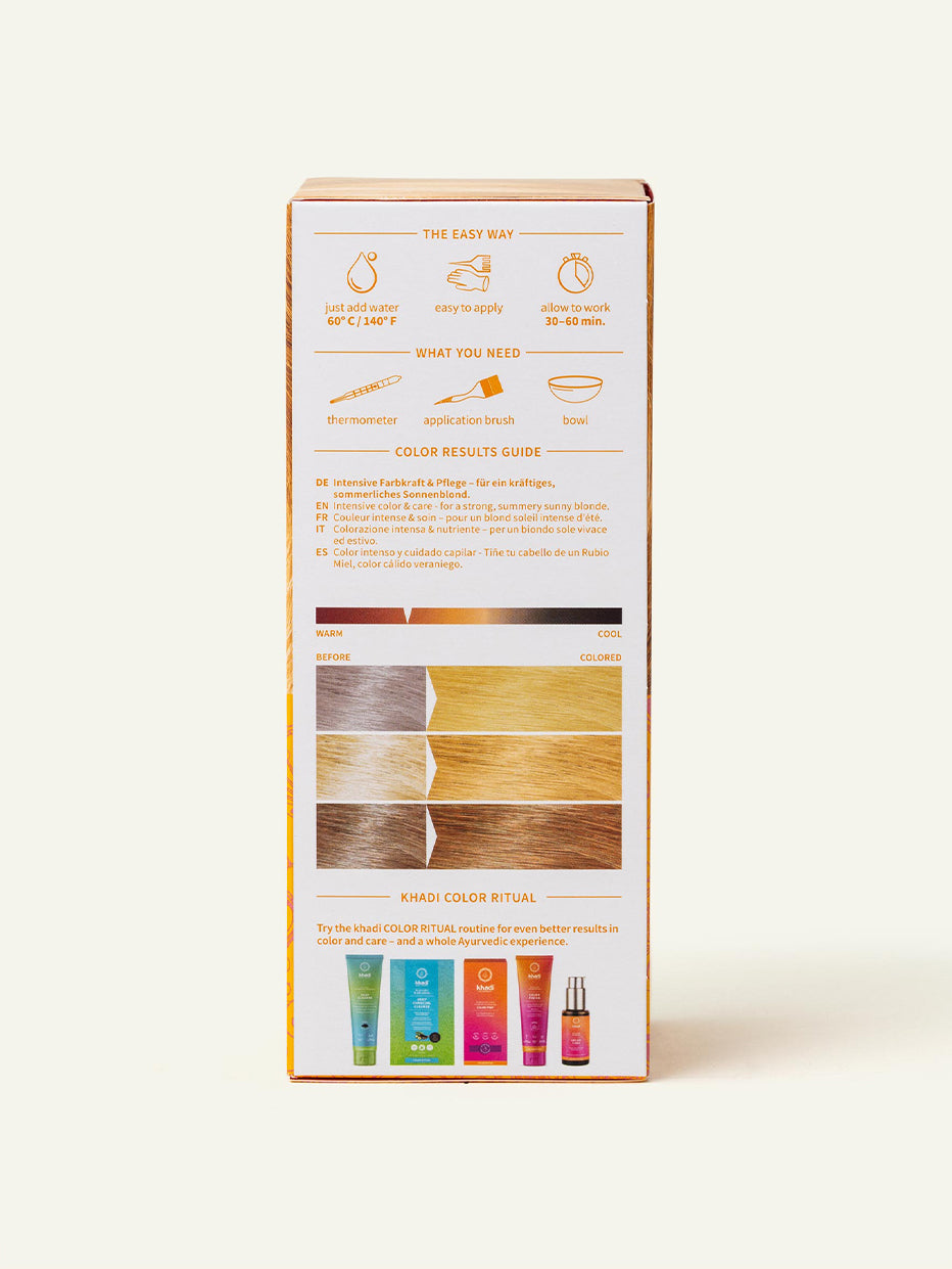 Khadi Tinte Vegetal Rubio Miel Amanecer 100g - KHADI - cosmética