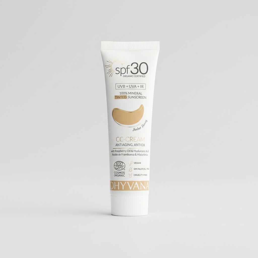 Dhyvana Protector Solar Mineral SPF30 CC-Cream Golden Beige 50ml - DHYVANA - cosmética natural