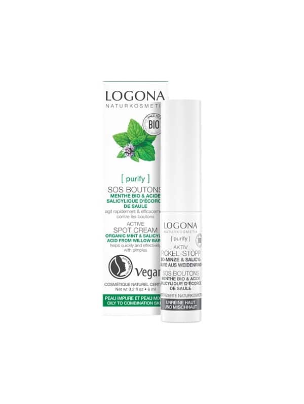 Logona Stick Stop Granos con Menta Bio y Acido Salicilico