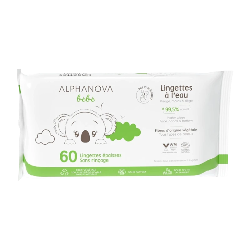 Alphanova Bebé Toallitas COSMOS 60ud - ALPHANOVA - cosmética